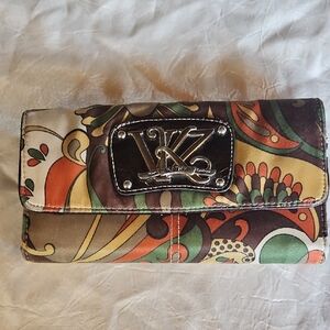 Kathy Van Zeeland‎ Multicolor Patterned Wallet